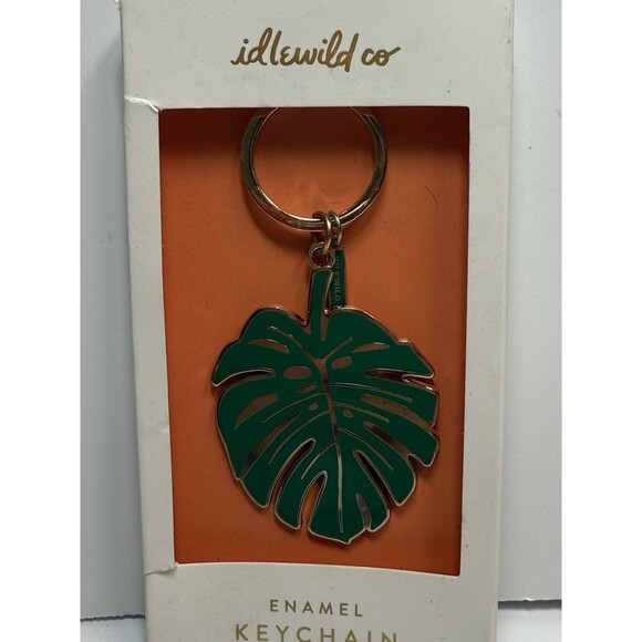 Idlewild Co. Monstera Enamel Keychain - Picture 3 of 7